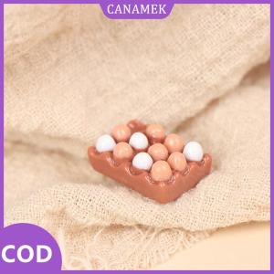 CANAMEK✨ 6 quả trứng thu nhỏ Nhà búp bê 1:12 mô hình thực phẩm nhà bếp trang trí nhà bếp