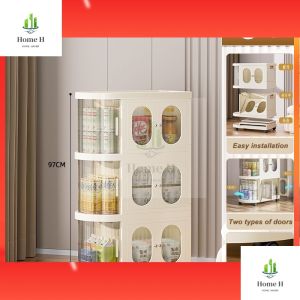 Multi-layer Foldable Storage Cabinet Movable Storage Shelf Rack Large Capacity Snack Storage Cabinet