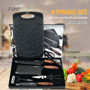 Knife Set High Quality Stainless Steel Multifunction Kitchen for Knife Set 6pcs Knife Set Non-Stick Coating Kitchen Knives (Black)high quality kitchen knife non-stick sleeve knives/ gift pack/kitchen knife set