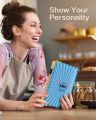 Akkya Server Book for Waitress Cute Serving Books with Zipper Pocket Accessories Cartoon Leather Server Check Book Restaurant Server Booklet Ticket Book Holder Blue. 