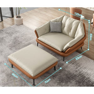 BUNISE โซฟาหนังแท้หนังวัวชั้นดี สไตล์มินิมอลอิตาลี มินิมอลนอร์ดิกหรูหรา แบบเข้ามุมพร้อมเชสล็อง สำหรับห้องนั่งเล่นโมเดิร์น รุ่น Rowan จัดส่งฟรีทั่วไทย