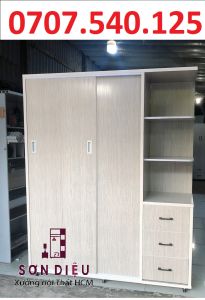 Tủ Quần Áo Nhựa Đài Loan 3 Cánh Cửa Lùa Kèm Kệ Và Hộc Kéo Siêu Đẹp Freeship Tphcm