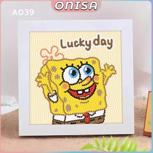 Onisa Handmade Diamond Painting With Frame DIY Kid Cute Tabletop Home Decor Gift Souvenirs