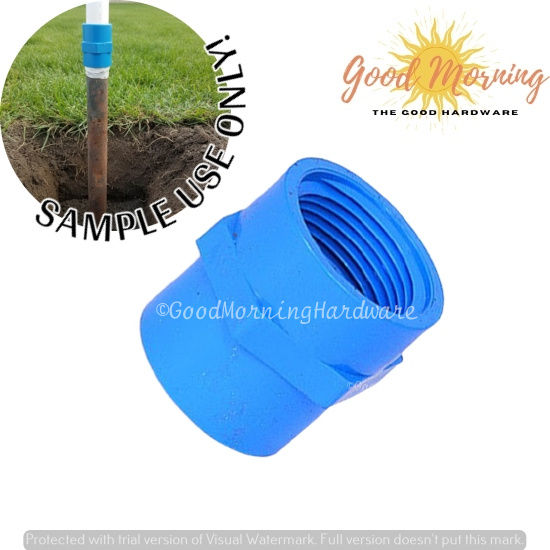 5PCS PVC Female Adaptor One Side Threaded Only Blue PVC Water Pipeline ...