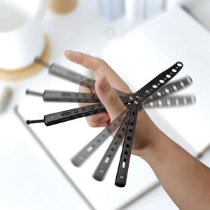 Butterfly Hair Comb Foldable Practice Combs Stainless Steel Metal Shape Portable Practice Combs Tool