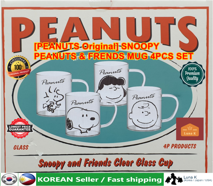 PEANUTS Original] SNOOPY PEANUTS FRENDS MUG 4PCS SET Corelle