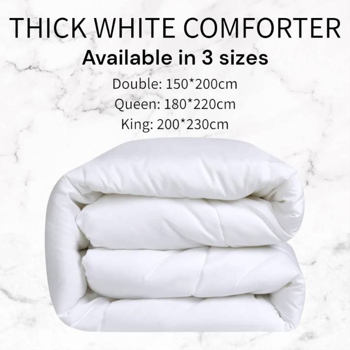 Thick White Comforter/Filler (Double, Queen, King) Lazada PH