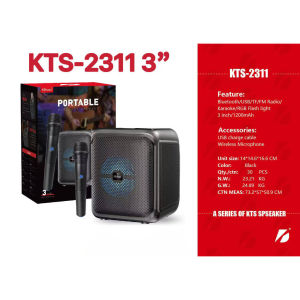 KTS-2160 Dual 6.5inch Karaoke Bluetooth speaker Equipped with wireless microphone and RGB Flash light