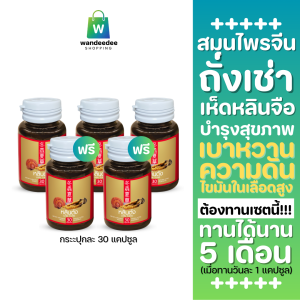 [3 แถม 2] หลินตัง สมุนไพรจีน ถั่งเช่า + เห็ดหลินจือ