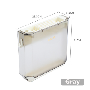 Transparent knife storage rack kitchen wall-mounted Drainage hanging storage rack No punching required With Hook Up Knife Holde