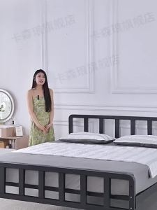[CozyNest ]Stainless Steel Bed Adjustable Single Bed Large Load-Bearing Capacity Double Bed