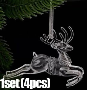 จี้คริสตัลใสสำหรับฤดูหนาวอุปกรณ์สำหรับปีใหม่จี้คริสตัลอะคริลิคห้อยตกแต่งเกล็ดหิมะต้นคริสต์มาสจี้สร้างสรรค์