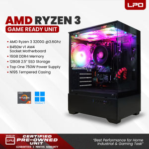 LPO Gaming Unit AMD Ryzen 5 4600G 3.7Ghz A520-A Pro AM4 Socket Motherboard 16GB DDR4 256GB M.2 SSD DK361 Case FSP HV Pro 80Plus Bronze FSP650-51AAC 650W Non-Modular PSU (Game Ready Unit)