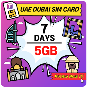 JTravel【 UAE SIM Card 】【 Dubai SIM Card 】【 Abu Dhabi SIM Card 】Travel Prepaid Sim Card 迪拜阿联酋上网卡 A