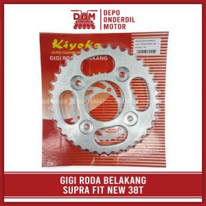 Gear Belakang SUPRA FIT NEW 38T (KIYOKO)- Gigi Tarik Ger Gir Roda Belakang Rear Sprocket HONDA SUPRA