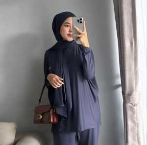 -ramadhan sale- One set Jersey premium Basic Nadine Busui friendly uk: M.L.XL.XXL Setelan wanita terlaris