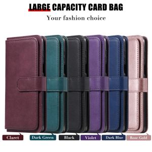 For Xiaomi Mi Poco X6 F6 M6 X5 M4 M3 X4 X3 Pro / Poco F4 GT / Poco M3 F3 X3 NFC Phone Case Magnetic Leather Wallet 10 Card Slot Flip Cover Casing