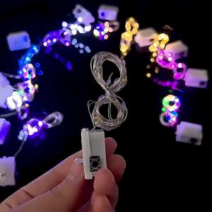 Aa Battery Box Copper Wire LED Light String 3 Mode Flashing Christmas Bubble Ball Light String Bulk