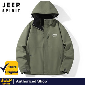 JEEP SPIRIT brand spring couple bomber jacket Motorcycle Riding waterproof windproof hooded color matching jacket