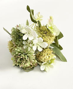 Artificial Flower Snow PomPom Bunga Dandelion Pingpong 3 Cabang Bunga Palstik Bunga Artificial Hias Dekorasi BG112