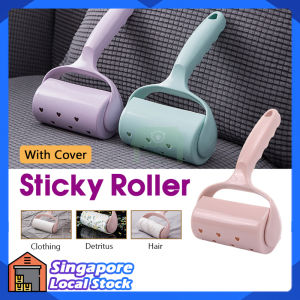 Pet Hair Removal Tearable Paper 10cm 60 Sheets/Roll Strong Sticky Roller With Cover Reusable Bedroom Clothes Pet Fur Household Sticky Lint Roller