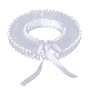 Renaissances ปกเสื้อหลอกจับจีบสีขาวสำหรับเด็กคอผ้าผูกคอสไตล์วิคตอเรียนสร้อยตัวตลก