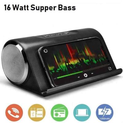 LP-V9 16W Bluetooth Speaker FM Radio + Phone Stand