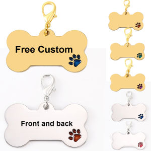Dog Tags Personalized for Pets Cat Name Tags Engraved with Any Name & Text Custom Dog ID Tags Glitter Bone ID Tag for Puppy Cat