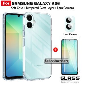 Clear Case Samsung Galaxy A06 Soft Case Silicon Free Pelindung Layar Dan Lens Camera Clear