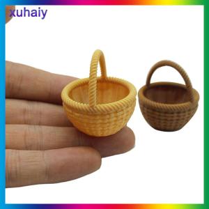 xuhaiy Dollhouse Miniature Handheld Basket Mini Simulation Vegetable Basket Scene Decor Accessories Toys
