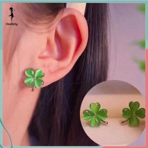 ส่วนลด 10 บาท สำหรับการซื้อ 1 ชิ้น ต่างหูโอปอลรูปใบโคลเวอร์สี่แฉกหรูหราแฟชั่นหรูหราหรูหราสำหรับผู้หญิงเครื่องประดับงานปาร์ตี้เครื่องประดับของขวัญ