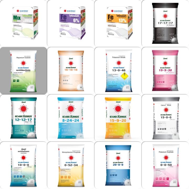 แม่ปุ๋ยเกล็ดละลายน้ำ 100% ไฮโดรโปนิกส์ แบ่งขาย