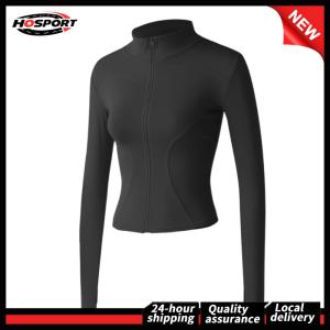 【Free Shipping】 Women Zip-Up Running Jacket Quick-Drying Sun Protection Sport Coat Adjustable Long Sleeve Activewear for Fitness Yoga