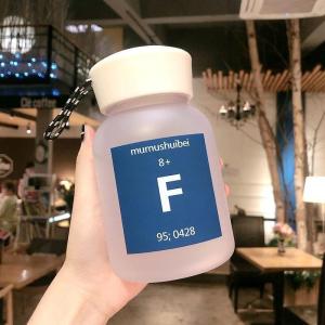 600ml Japanese Style Frosted Mug Cups Portable Large Capacity Student Water Bottles with Drawstring High Temperature Plastic Casual Cup Outdoor Sports Bottle