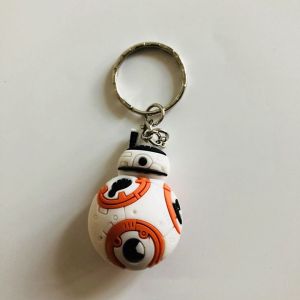 HEFEI Car Key Rings Children Gift Anime Model 3D Action Figure PVC Mandalorian Figure Baby Yoda Keychain Yoda Key Rings