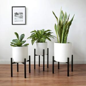 Metal Plant Stand Nordic Iron Flower Stand Medieval Plant Stand Modern Iron Adjustable Flower Pot Stand Elegant Indoor/Outdoor Living Room Balcony Garden Garden Flower Pot Stand (No including Flowerpot)