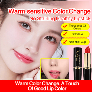 Healthy Lipstick Changes Color According to Body Temperature Doesnt Stick to Glass Natural Ingredients Long-Lasting Color Moisturizing
