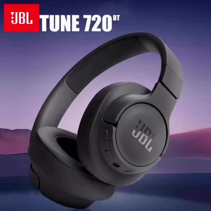 JBL TUNE 720BT Original Authentic Wireless Bluetooth Over-ear Style Headphones Foldable Multi-point Connection for Sports Music
