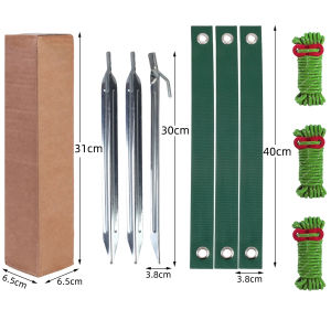 Tree Stake Kit - Green Tree Wrap Wind Support Heavy-Duty Tree Stake Set