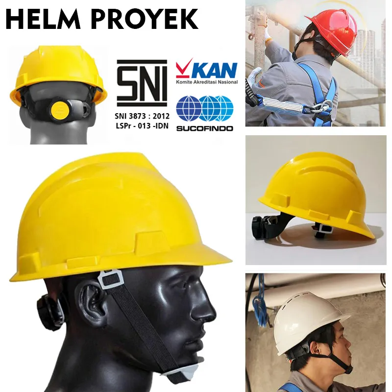 Helm Proyek Safety Helmet Helem Kerja Model Putar Fastrack Tali