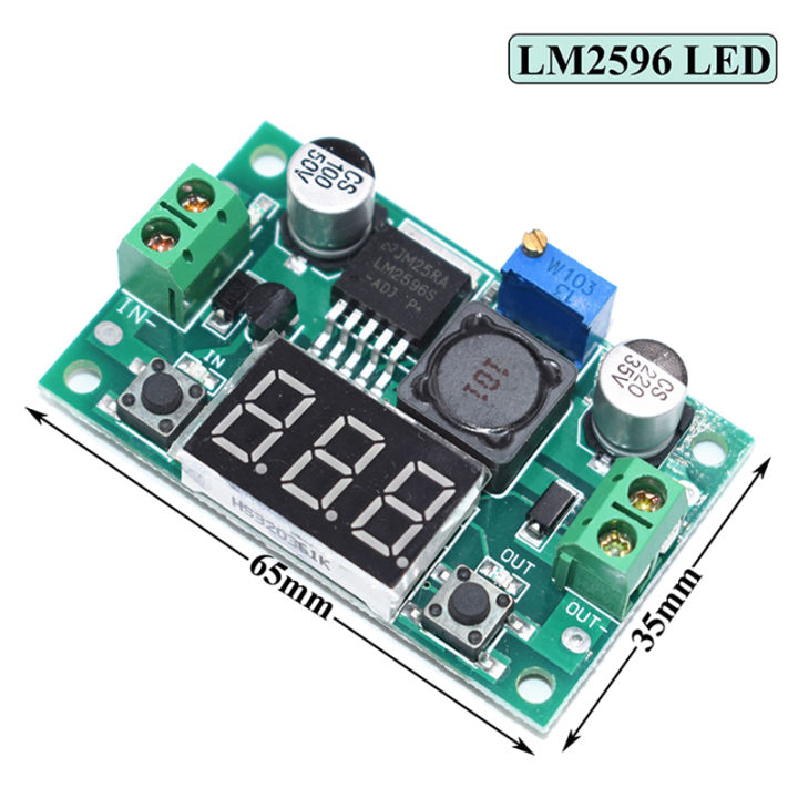 1PCS LM2596S LM2596 DC 4.0~40 to 1.3-37V LED Voltmeter DC-DC Module+ ...