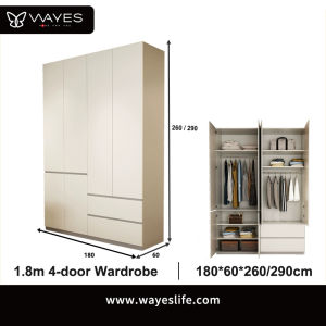 Bedroom Wardrobe Customize Small Unit with Storage Cabinet & Side Curboard
