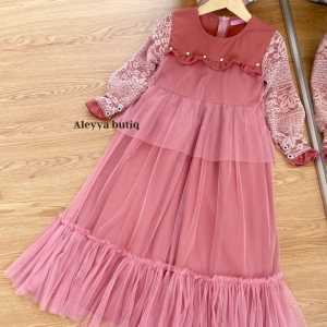 Gamis anak jihane syafina / dress anak gemuk / dress anak green / dress anak gadis