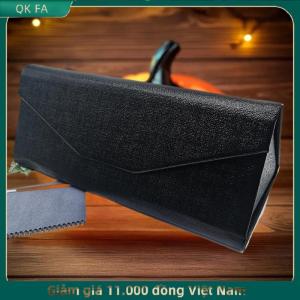 QK FA ✨ 1 Piece tam giác kính hộp không thấm nước xách tay màu đen gấp kính mặt trời hộp kính mắt DIY phụ kiện kính mắt trường hợp