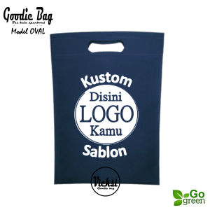 100 pcs Custom Sablon Tas Kain Spunbond Goodie Bag All Model Untuk Kantong Belanja Ultah / Wedding / pernikahan / Tasyakuran