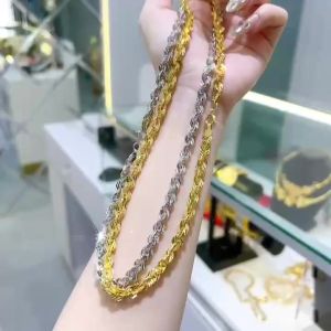 {loại 1} Dây chuyền xoắn lá 6 ly bền màu Kami trang sức sỉ DXL6LY