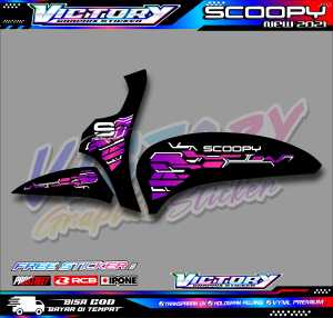 STRIPING VARIASI HONDA SCOOPY NEW 2021 / STICKER LIST MOTOR SCOOPY NEW 2021