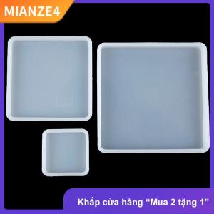 [COD] MIANZE4 Vuông Silicone đúc Epoxy khuôn mẫu cho Diy khay nhựa Coaster đồ trang sức khuôn mẫu