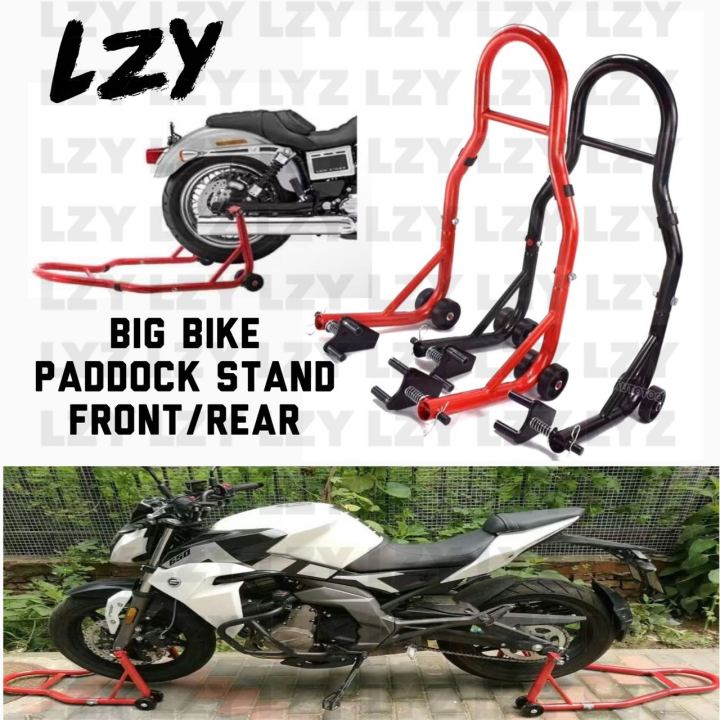 2in1 Motorcycle Big Bike Paddock Stand Front Rear Universal