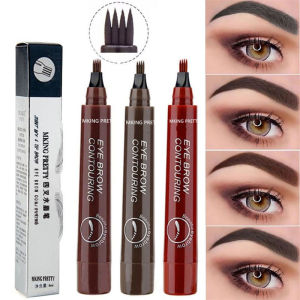 4 Points Eyebrow Pencil 4 Tip Liquid Brow Tattoo Pen Makeup Pen Waterproof Cosmetic EyeBrow Liner
